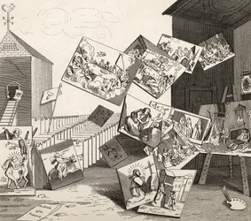 「ホガースの作品」からの写真の戦い、1833年公開