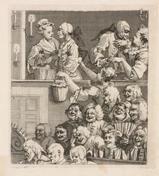 笑う聴衆、1733年。