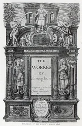 「ベンジャミン・ジョンソンの作品」のタイトルページ、1616