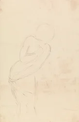 女性のスケッチ (イザベラとバジルの鍋の習作)