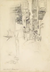 ストリートシーン、カイロ、1854
