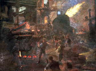 「イングランドの富：製鋼のベッセマープロセス」、1895