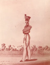 マドラス陸軍軽歩兵の将校、c1837-1843、1909