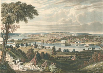 ワシントンの街。From beyond the Navy Yards, published 1834.
