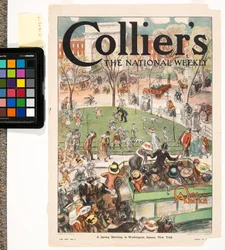 ニューヨーク州ワシントンスクエアの春の朝、「Collier