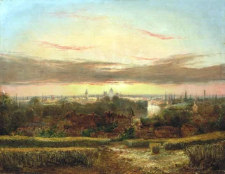 「ウォンズワース、ウェストミンスター、セントポールを遠くから見た眺め」c1849-1866.