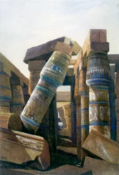 柱のホール、カルナック、1839