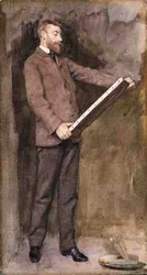 ノーマン・ガースティン（1847-1926）の肖像 1882年頃（紙に水彩画）