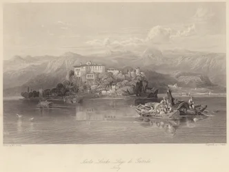 イタリア・グアルダ湖畔のイゾラレッキ（彫刻作品