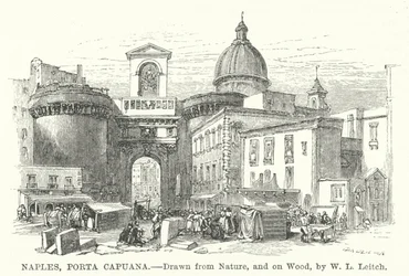ナポリ、ポルタ・カプアーナ（エングレービング