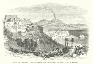 ヴォメロから見たナポリ（エングレーヴィング