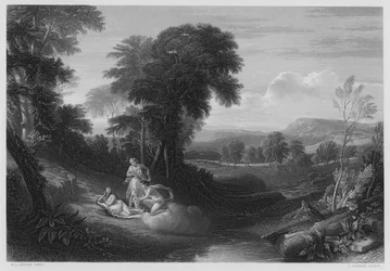 ベルフォーブとアモレットの誕生（ロイヤル・コレクションの絵より）（エングレーヴィング