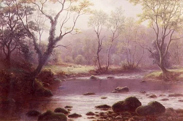 On the Wharfe」（水彩・紙）