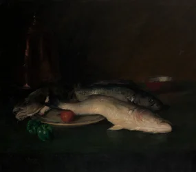 静物：魚、1908年までに。