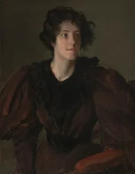若い女性の研究、c.1880-85（キャンバスに油彩）