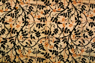 ジャスミントレイルカーテンデザイン、1868-70（プリントコットン）