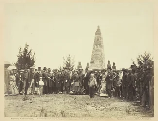 1865年6月、ブルラン戦場での記念碑の奉納。