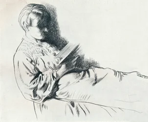 1932年頃、楽天で絵を描く