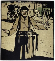 おもちゃ商人、ロンドン - 「「ロンドンの種類」」、ウィリアム・ニコルソン (1872-1949)、エド・フローリー