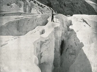 ロッキー山脈：アスールカン氷河、ハーミット山脈、カナダ、1895年。