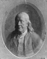 ベンジャミン・フランクリンの肖像、1870-80年頃。