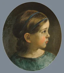 ウィリアム・ページの娘おそらくメアリー・ページ、ca。 1840。