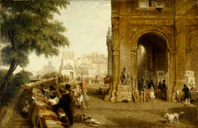 1846年、パリのコンティ通り（油彩・カンヴァス）