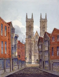 ウェストミンスター寺院の西端の眺め、Tothill Street、ロンドン、c1815 からの眺め