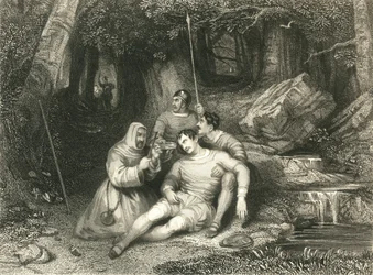 「ルウェリンの死」、c1836