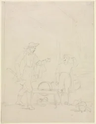 砥石を回す者、c。 1850