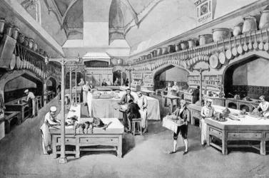 1894年のクリスマスにウィンザー城のキッチン。