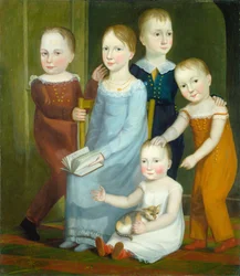 バド家の5人の子供たち 1818年頃 油彩・カンヴァス