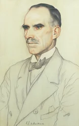 ウィリアム・デ・ハビランドの肖像、1920（紙に鉛筆とクレヨン）