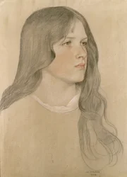 少女の肖像1904（紙に色鉛筆）