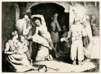 巡礼者からの忠実な人々の激励は、この世界から進歩するものへ、ジョン・バニヤン（1628-1688）によるものウィリアム・ストラン（1859-1921）によるイラスト忠実な彼のトライアの後に拷問