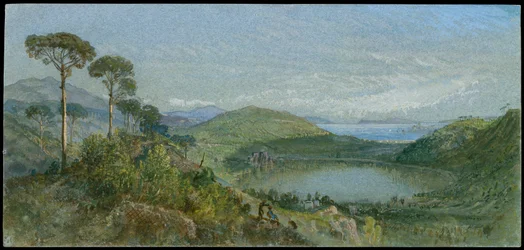 ラーゴ・アヴェルヌス、1867-70年頃（水彩画）