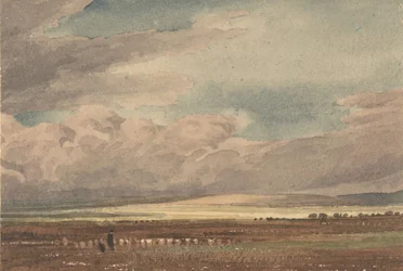 オールド・サルムを遠景にしたソールズベリー平原（ウィルトシャー、1810-62年）。