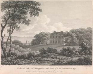Cadland Park, Hampshire, Robert Drummondin kotipaikka, Esquire (julkaisija W. Watts); sivu 56 (Nide 1)
