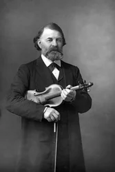 ジョセフヨアヒム1831-1907年、ハンガリーのヴァイオリニスト、指揮者、作曲家、1890年。