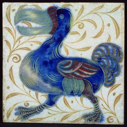 鳥のデザインのタイル（セラミック）