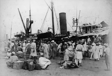ボンベイの王子のドック：巡航する巡礼者、1870年代