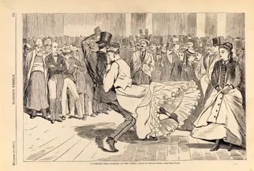パリの舞踏会--カジノでのダンス（『ハーパーズ・ウィークリー』1867年11月23日号より