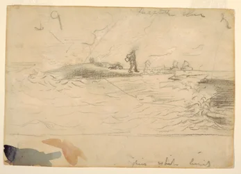 素描、浜辺の風景、イギリス、1881-82年