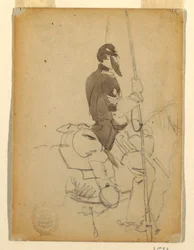 1862年、騎馬騎兵の図面