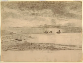 素描、メイン州プラウツ・ネック、1883-84年