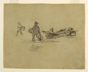 素描、二人の漁師、イギリス、1881-82年