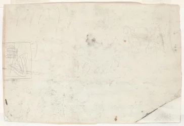 馬上の人物とその他の習作［裏面］1861年