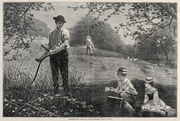 1872年に干し草を作る。