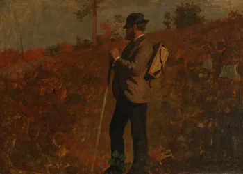 ナップザックを持つ男