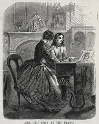 オチェソン夫人、ピアノ、1860年。